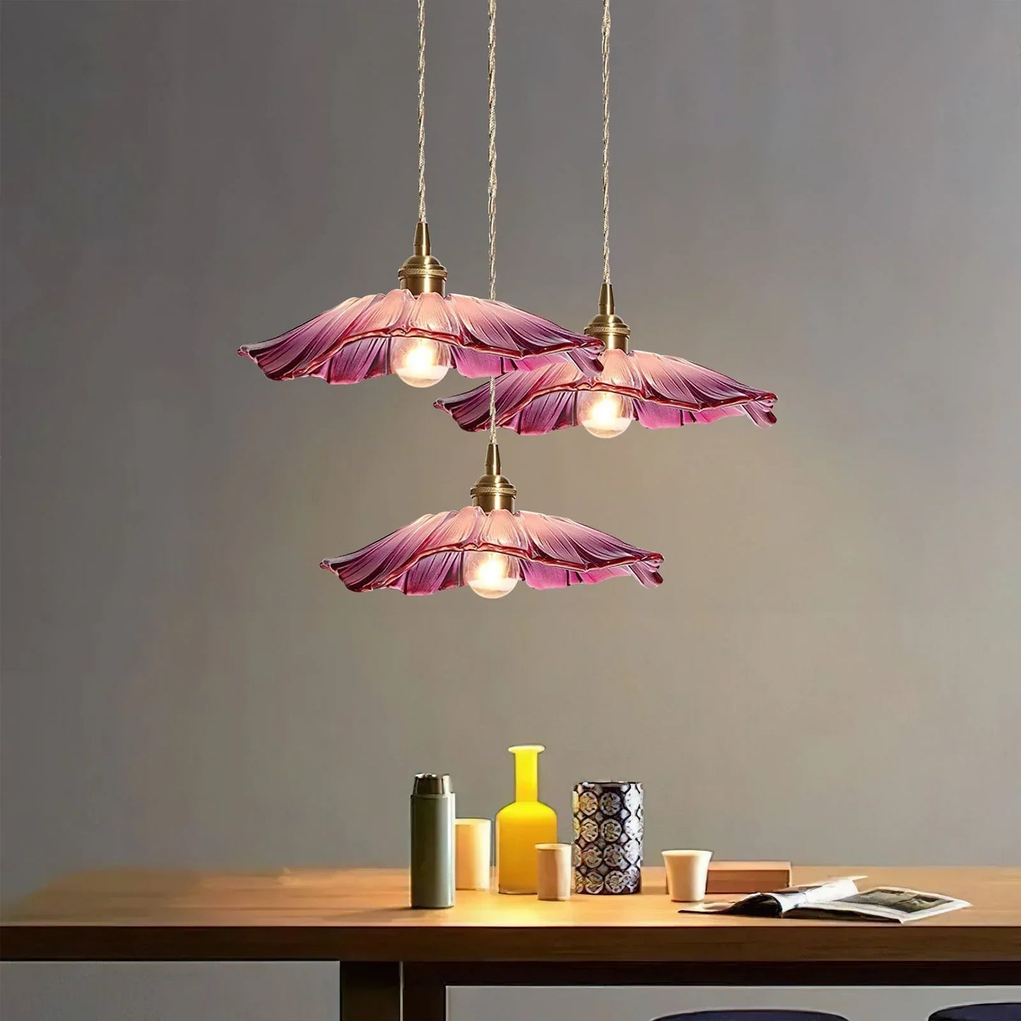 Dennehy Lotus Retro Glazen Hanglamp