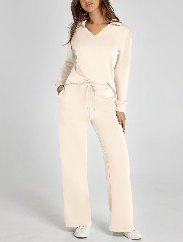 Lounge Set | Half-Zip | Wide Leg | Tracksuit | Women's Loungewear-Grace Aura