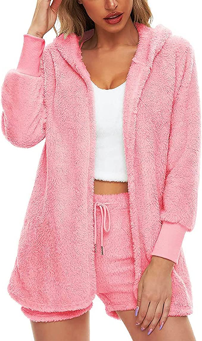 Driedelige Fleece Loungewear Set voor Dames