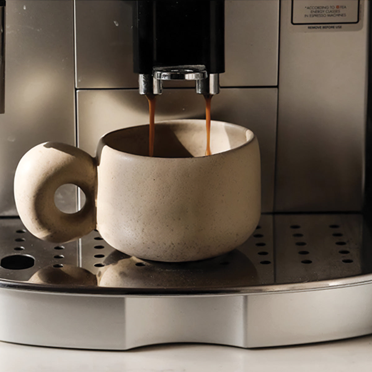 Handmade Stone Mugs Louv - Unique Ceramic Dishware for a Touch of Elegance