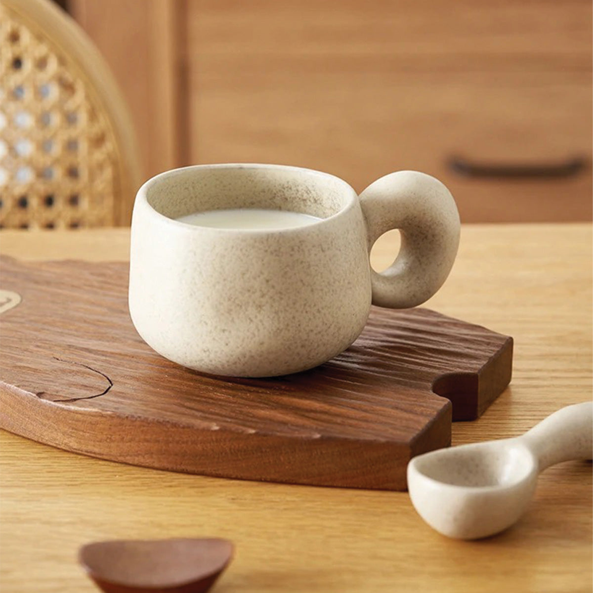 Handmade Stone Mugs Louv - Unique Ceramic Dishware for a Touch of Elegance
