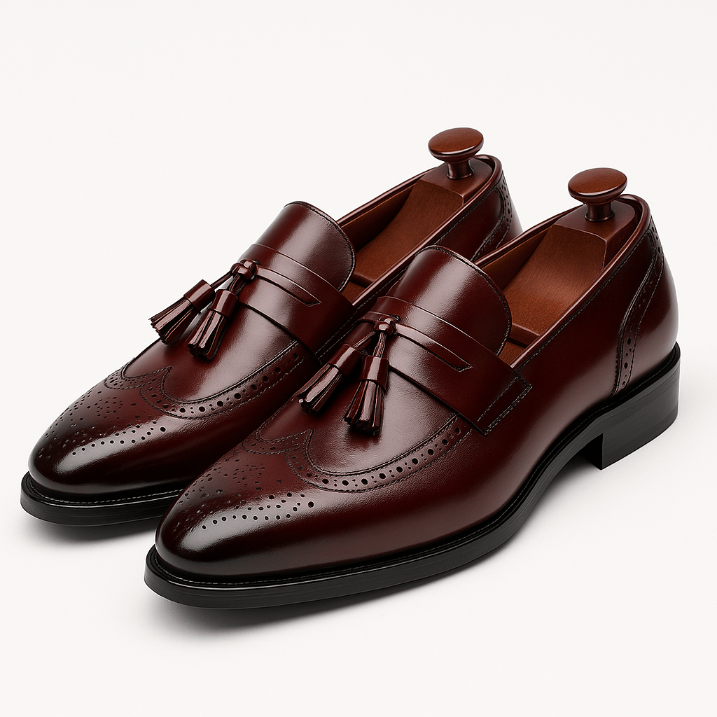 Luminovi | Loafer mit Flügelkappe und Quaste 6
