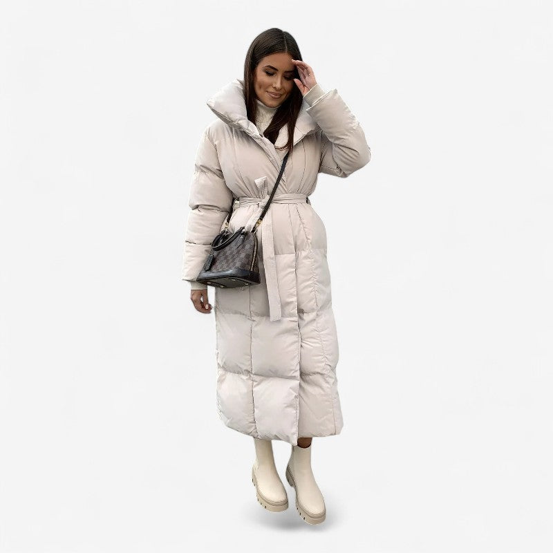 Natalie – Jas met lange mouwen tailleband en zakdetails