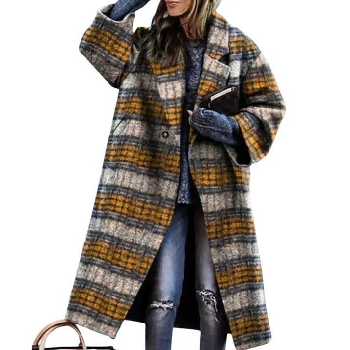 Yatra Manteau Long Femme – Fermeture Croisée Élégante & Ceinture Ajustable à la Taille