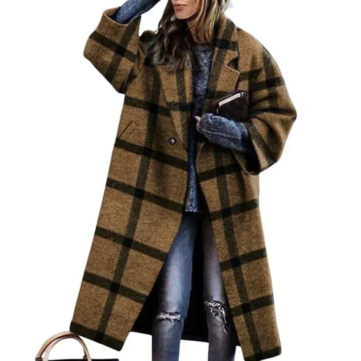 Yatra Manteau Long Femme – Fermeture Croisée Élégante & Ceinture Ajustable à la Taille