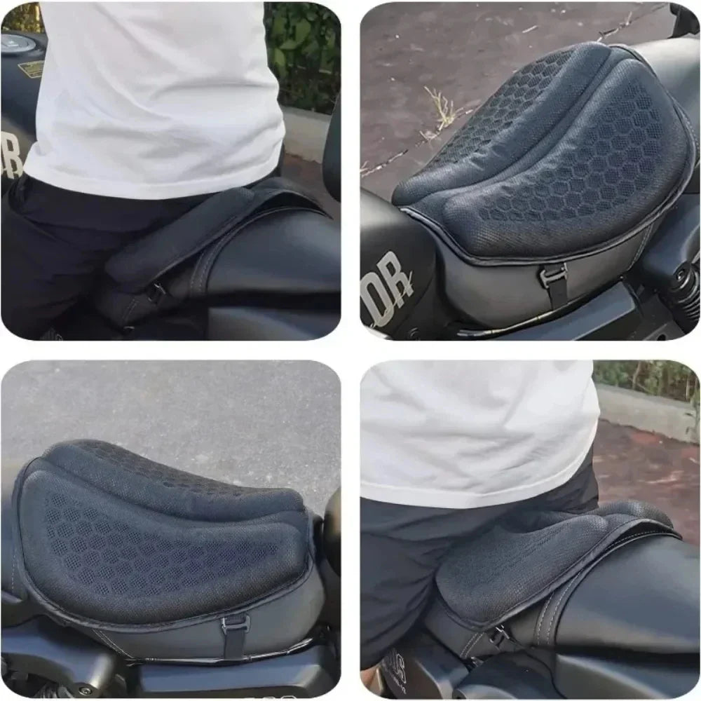 Motorrad Sitzkissen 3D Wabenstruktur, Anti-Rutsch Gel Pad für Komfort 40x36 cm 4