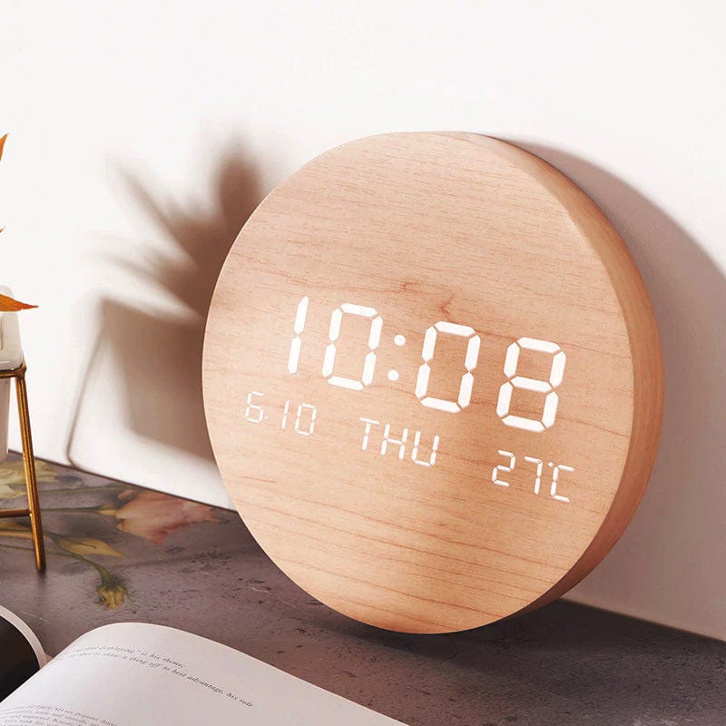 Royallure Svenna Wall Clock – Minimalist Scandinavian Design, Digital Display, Rechargeable & Lightweight