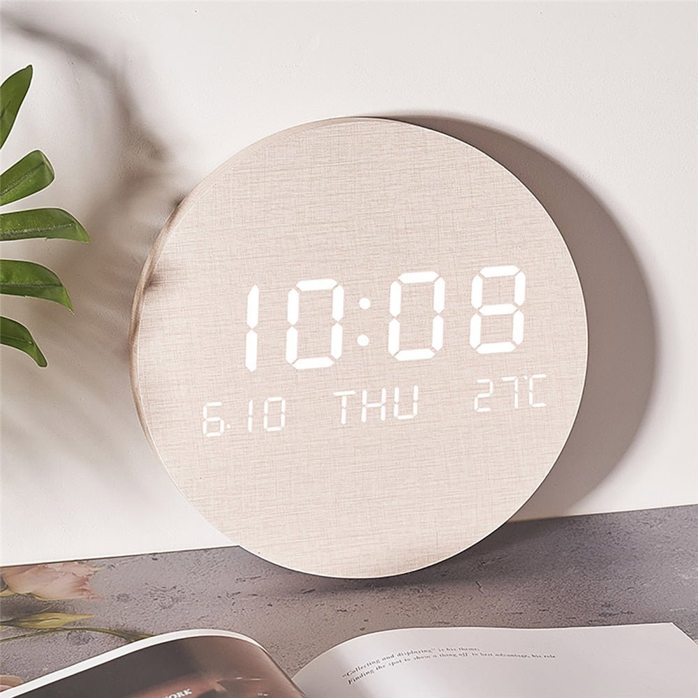 Royallure Svenna Wall Clock – Minimalist Scandinavian Design, Digital Display, Rechargeable & Lightweight