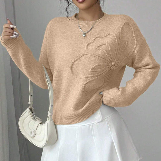 Selvianora - Pull en Tricot à Manches Longues avec Motif Papillon