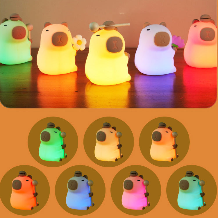 Capybara Squishy LED Nachtlicht Silikon