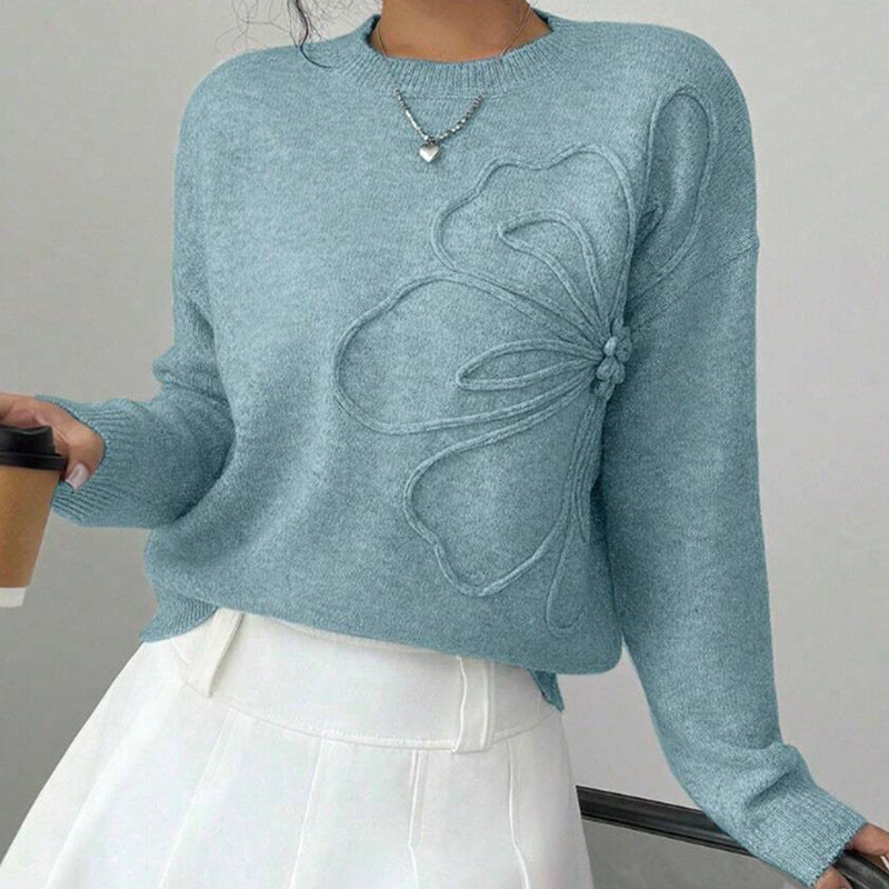 Selvianora - Pull en Tricot à Manches Longues avec Motif Papillon