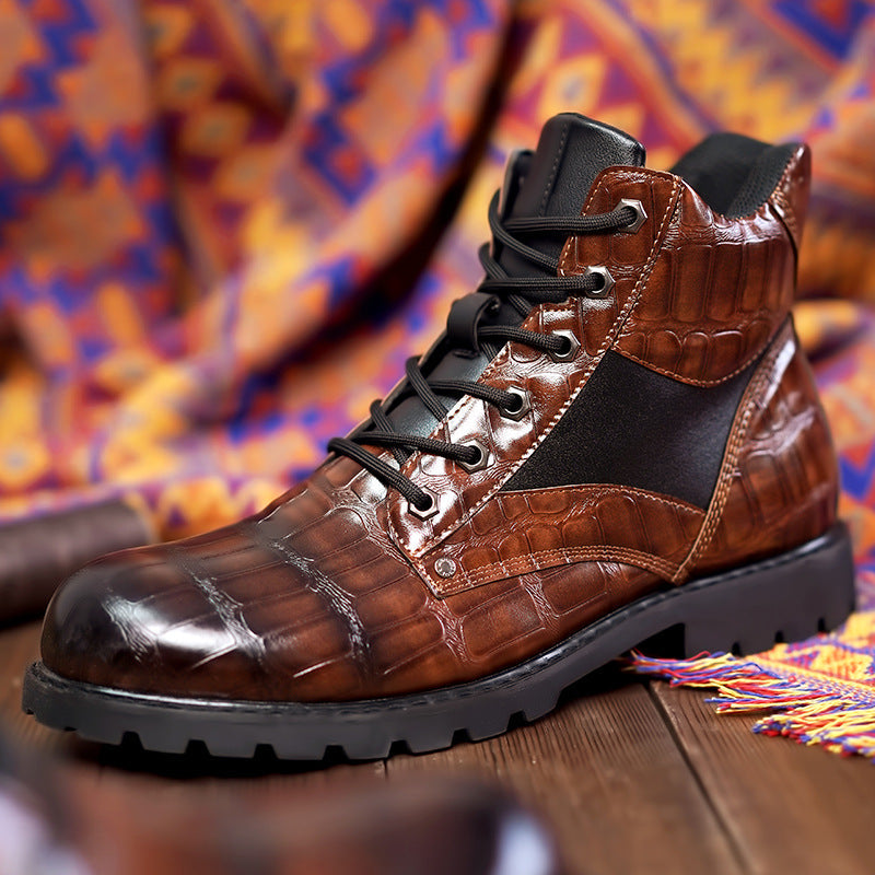 Stylish krokodilleder Stiefel für besondere Anlässe