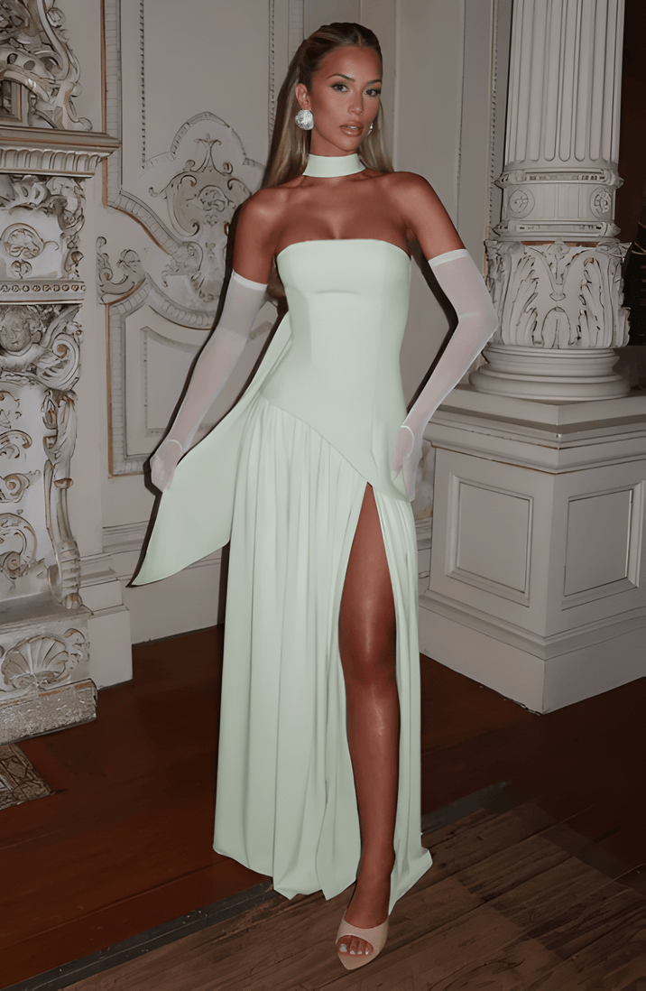 Annabel – Strapless Slit Maxi Dress