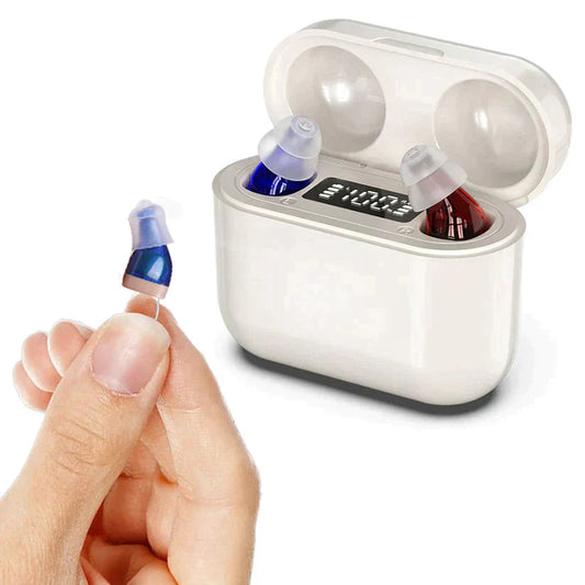 Oplaadbare Onzichtbare Hoortoestellen met Ruisonderdrukking – Discreet en Comfortabel voor Licht tot Gematigd Gehoorverlies 0