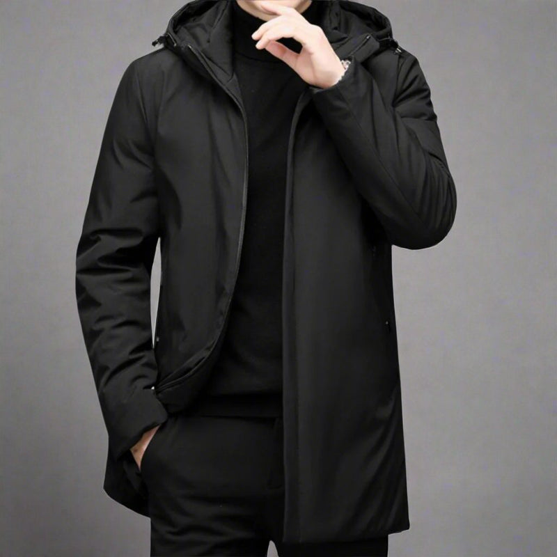 Jonas - Manteau parka pleine longueur au conception épuré et au style urbain raffiné
