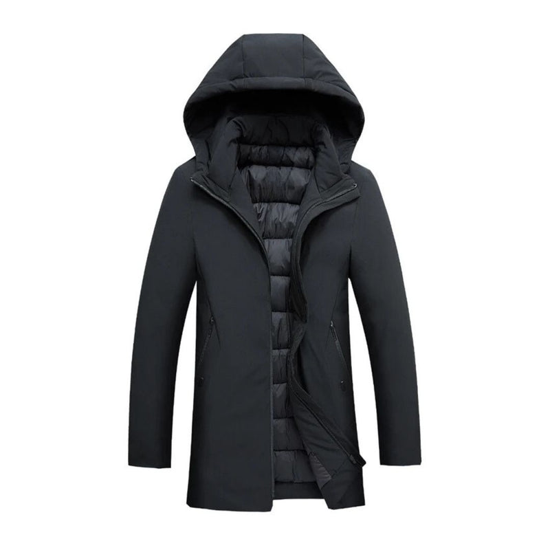 Jonas - Manteau parka pleine longueur au conception épuré et au style urbain raffiné