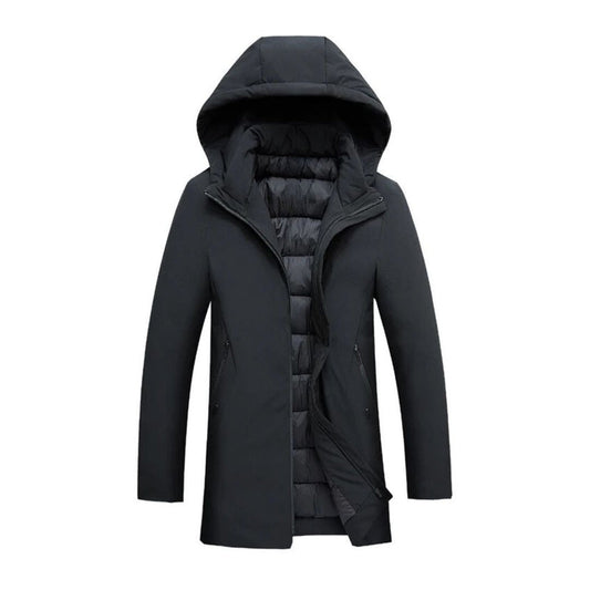 Jonas - Manteau parka pleine longueur au conception épuré et au style urbain raffiné