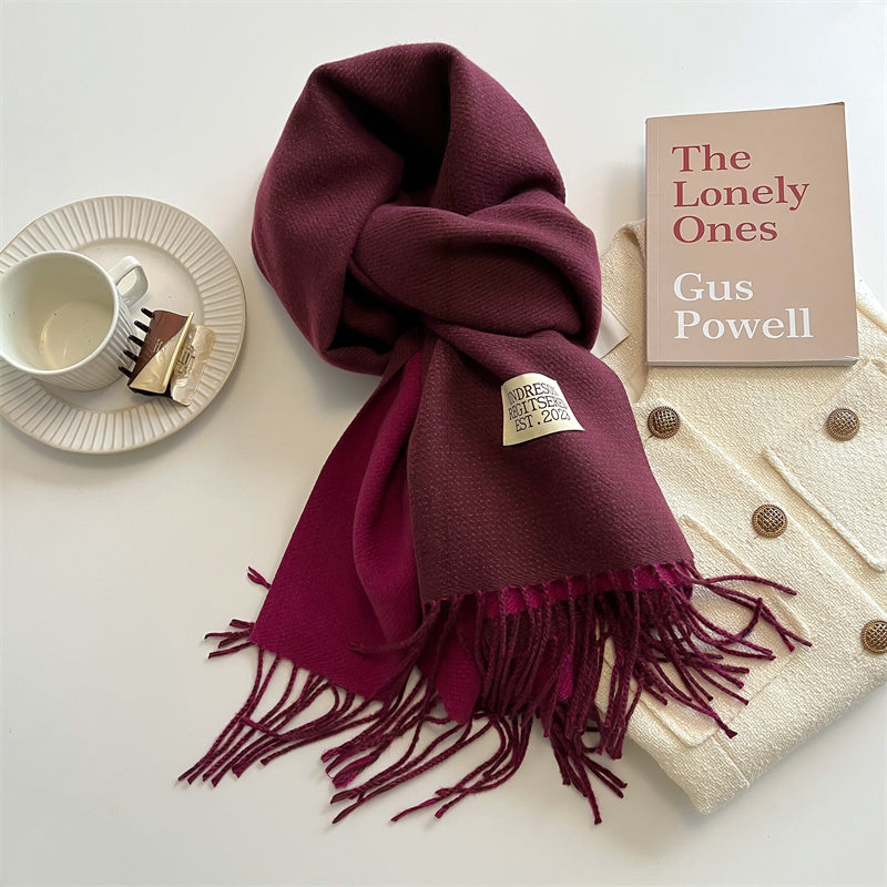 Luxe Pashmina Wintersjaal Dames – Dubbelzijdig & Warm