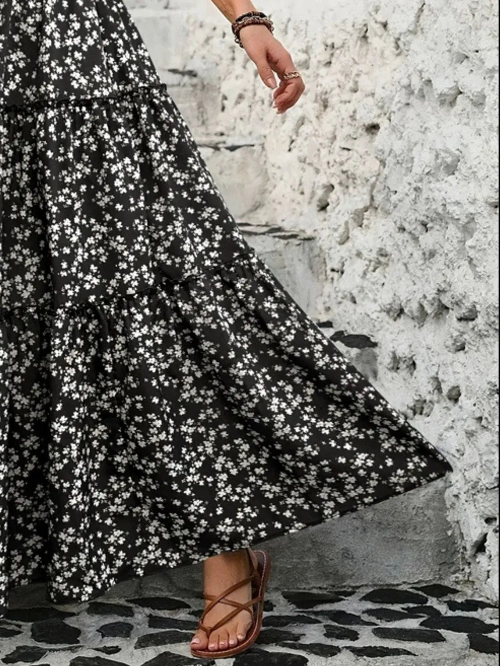 Women Floral Tiered Maxi Skirt | Summer Style