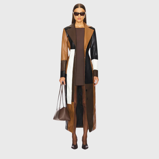 Amarra | Stylischer Patchwork-Langmantel für Damen