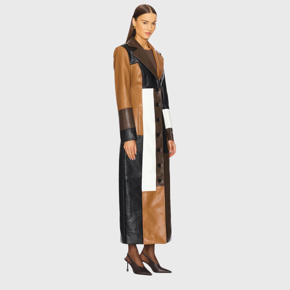 Amarra | Stylischer Patchwork-Langmantel für Damen