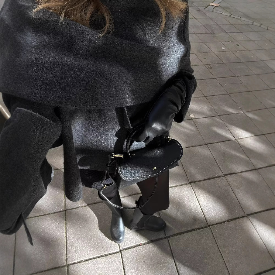 Poncho Coat - Woolen - Autumn - Poncho Cape - Ladies Overcoat-Grace Aura