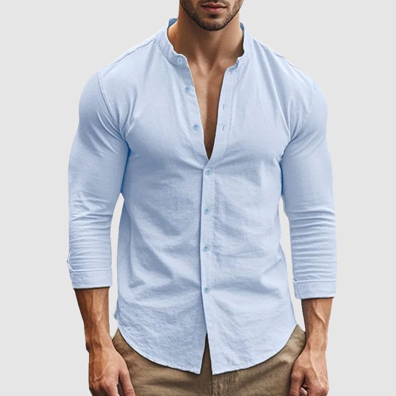 Camisa de lino transpirable