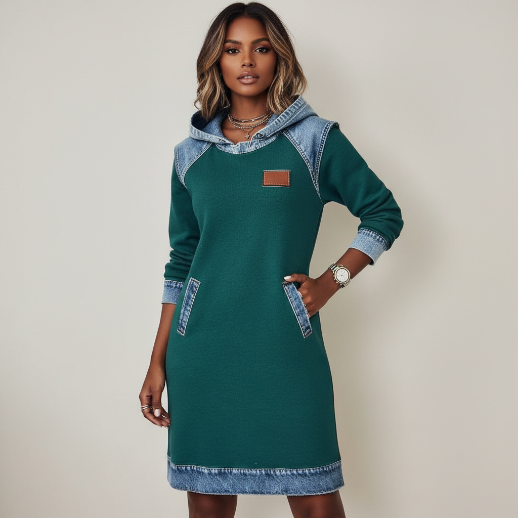 MoireHood Dress