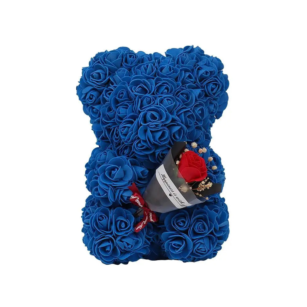 Blød Teddybjørn med Blomst - Perfekt Gave til Kærlige Stunder