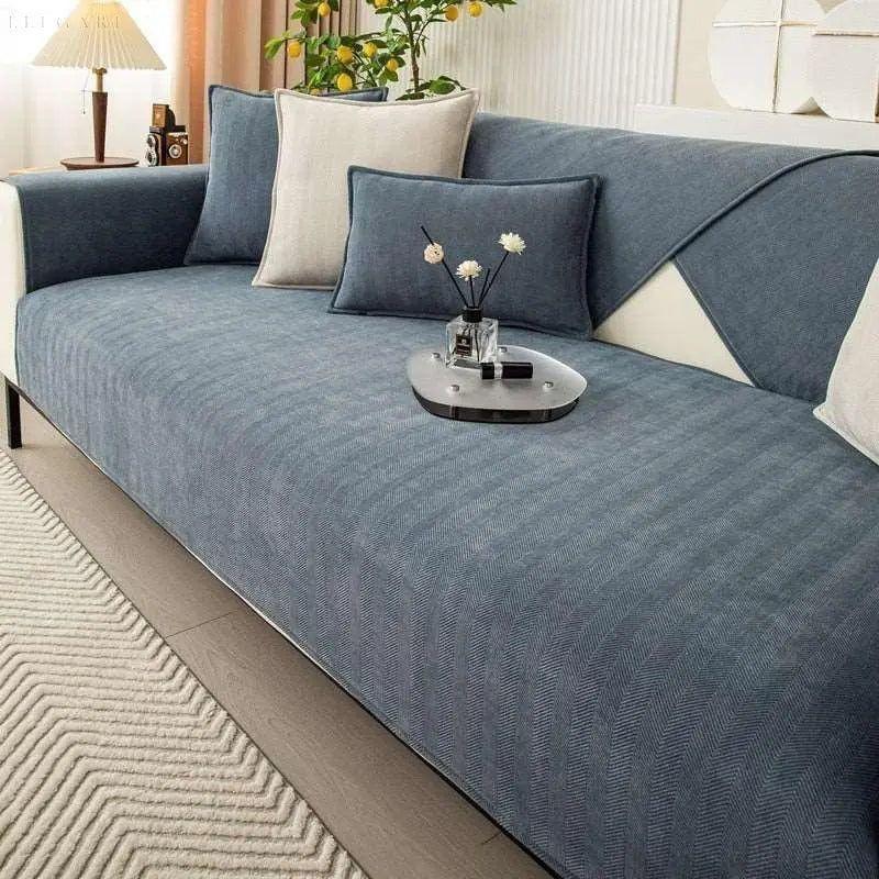 Skridsikker L-Form Sofabetræk | Stilsikker Sofaopgradering