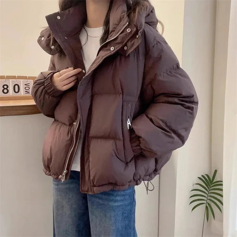 Oversized Pufferjas met Capuchon
