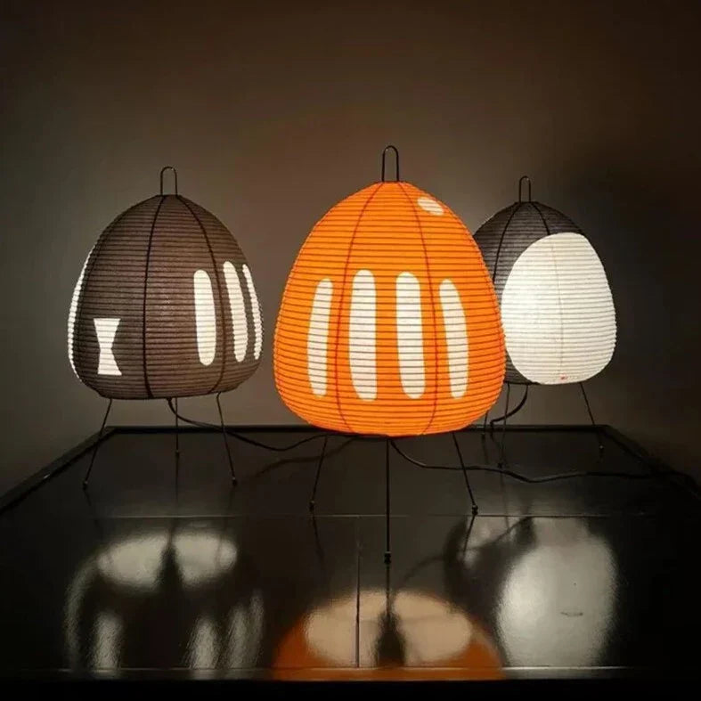 Yunari Haze | Gekleurde Japandi rijstpapierlamp in Wabi-Sabi-stijl