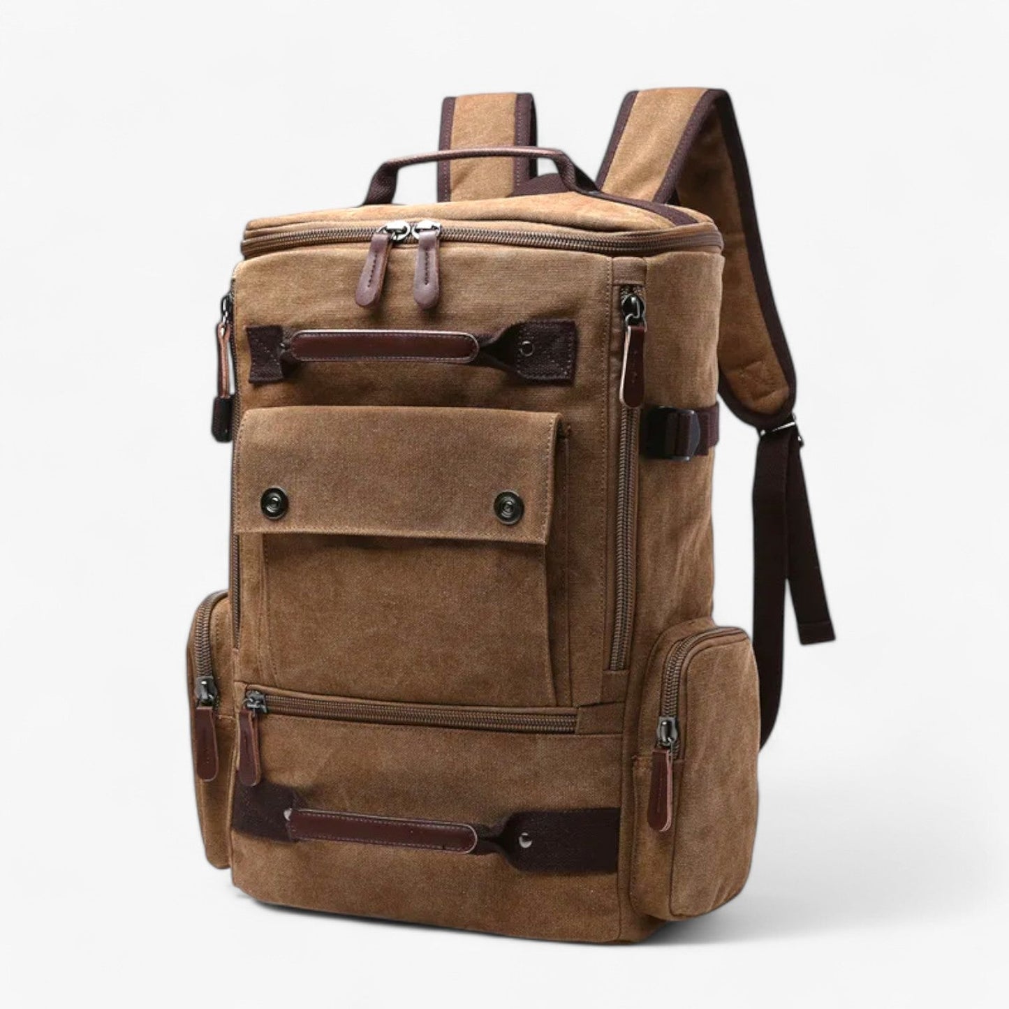 Geräumiger Vintage Canvas-Rucksack mit Laptopfach