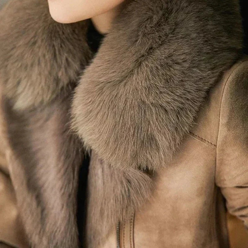 Chaqueta Tipo Biker con Cremallera para Mujer | Ideal para Otoño E Invierno