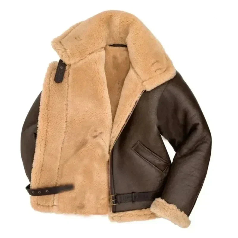 Heren Aviator Winterjas met Sherpa Voering