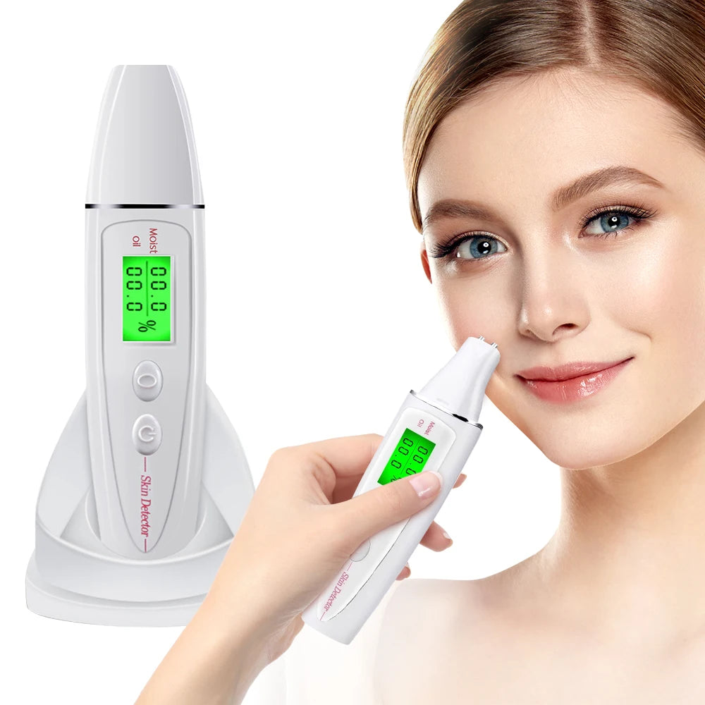 Face Skin Tester Portable Analyzer Digital Aesthetic Moisture Water Oil Monitor For Care Diagnostic Device