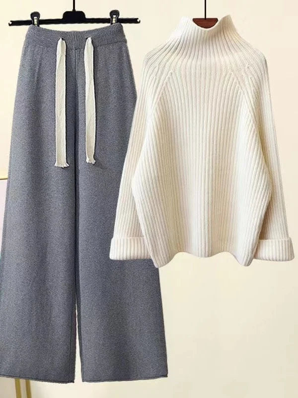 Women’s Knitwear Two-Piece Set – Cozy Warmth with Effortless Winter Elegance