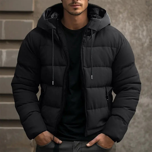 Roel Veste d’Hiver Matelassée Homme – Manteau Chaud Isolé avec Capuche pour Temps Froid
