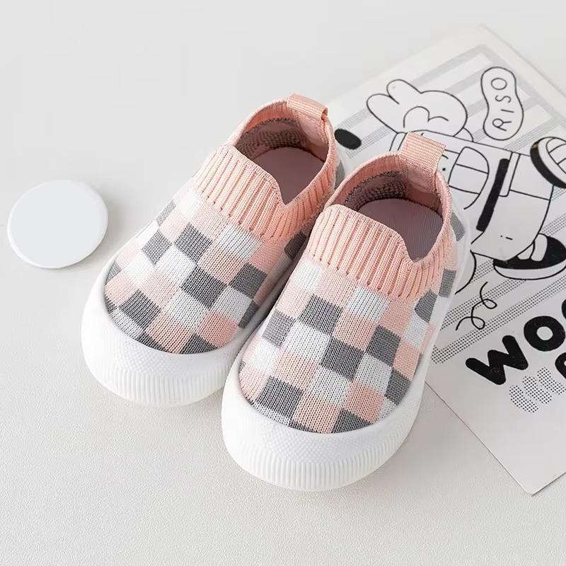 MiniStrides – Flexibele Instappers Ruitprint Antislip Peuterschoenen