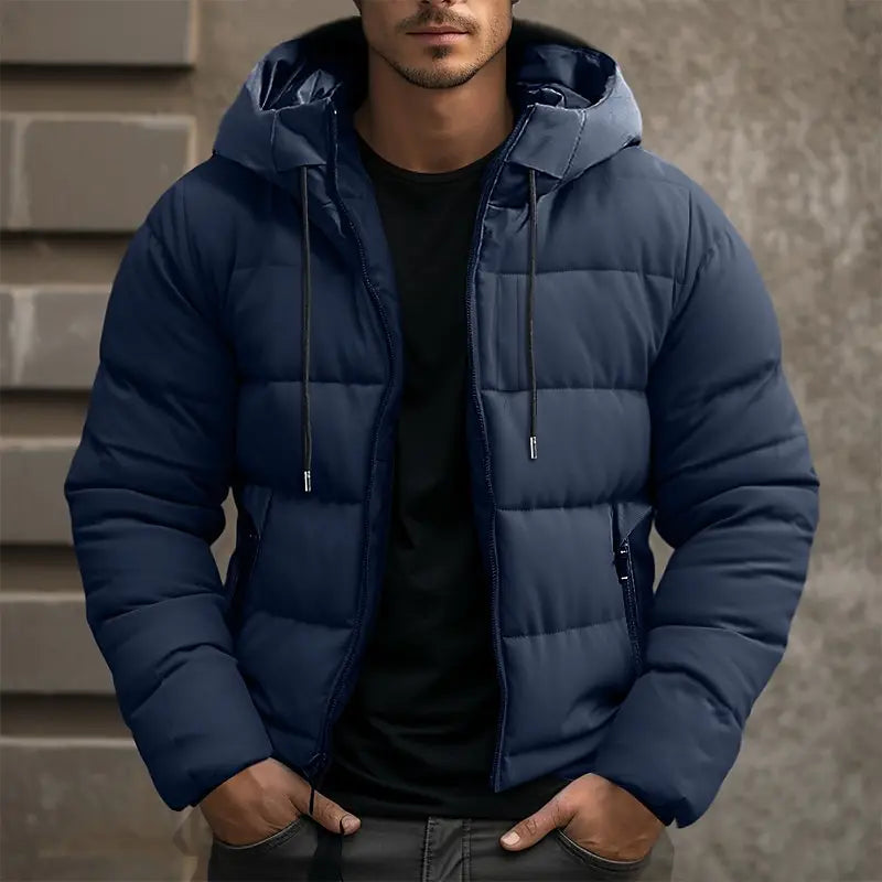 Roel Veste d’Hiver Matelassée Homme – Manteau Chaud Isolé avec Capuche pour Temps Froid