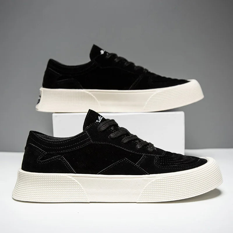 Casual Heren Schoenen – Gestikt Design met Comfortabele Zool