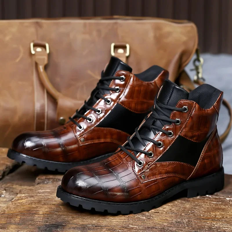 Stylish krokodilleder Stiefel für besondere Anlässe