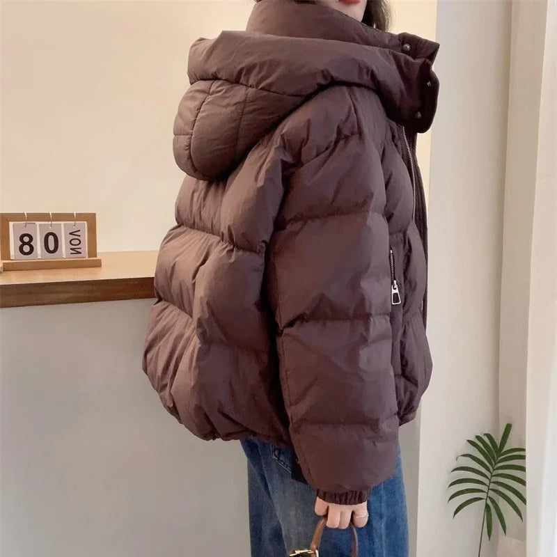 Oversized Pufferjas met Capuchon