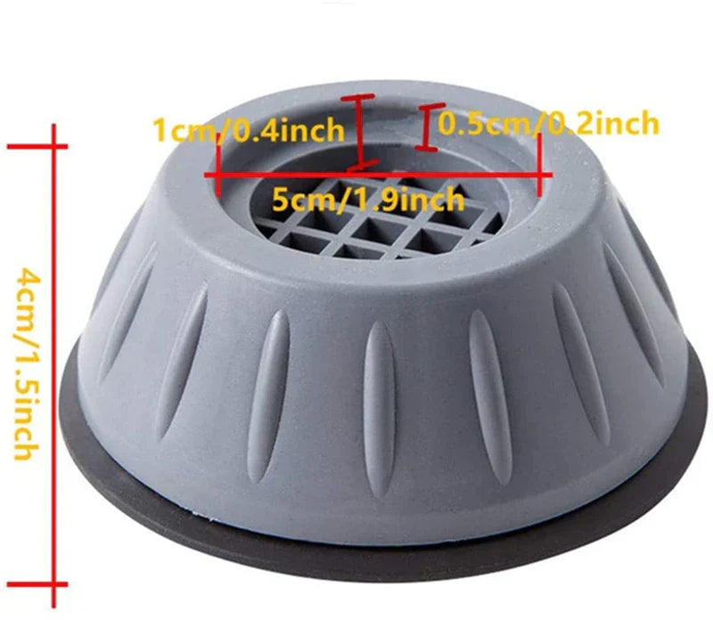 SilentGuard – Anti-Vibrations- & Anti-Rutsch-Pads für Waschmaschinen & Möbel (4 Stück)