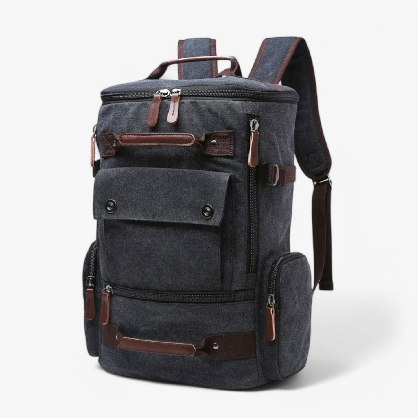 Geräumiger Vintage Canvas-Rucksack mit Laptopfach