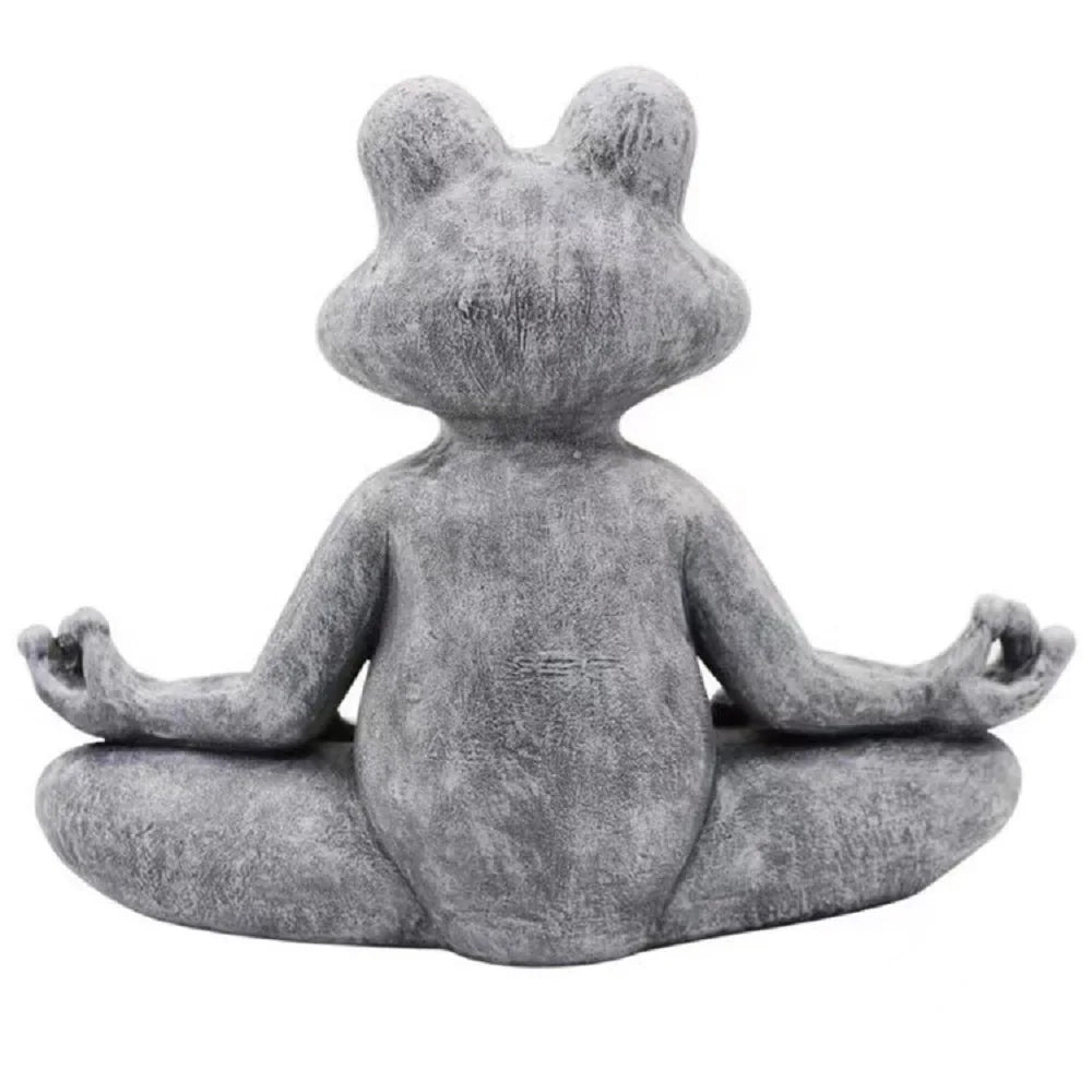 ZenFrog - Mediterende yogafrøfigur til indendørs og udendørs indretning