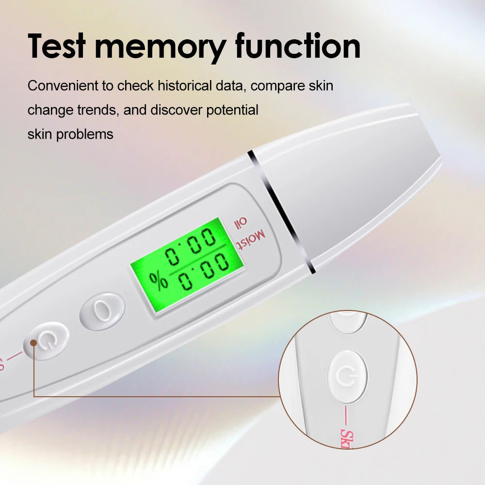 Face Skin Tester Portable Analyzer Digital Aesthetic Moisture Water Oil Monitor For Care Diagnostic Device