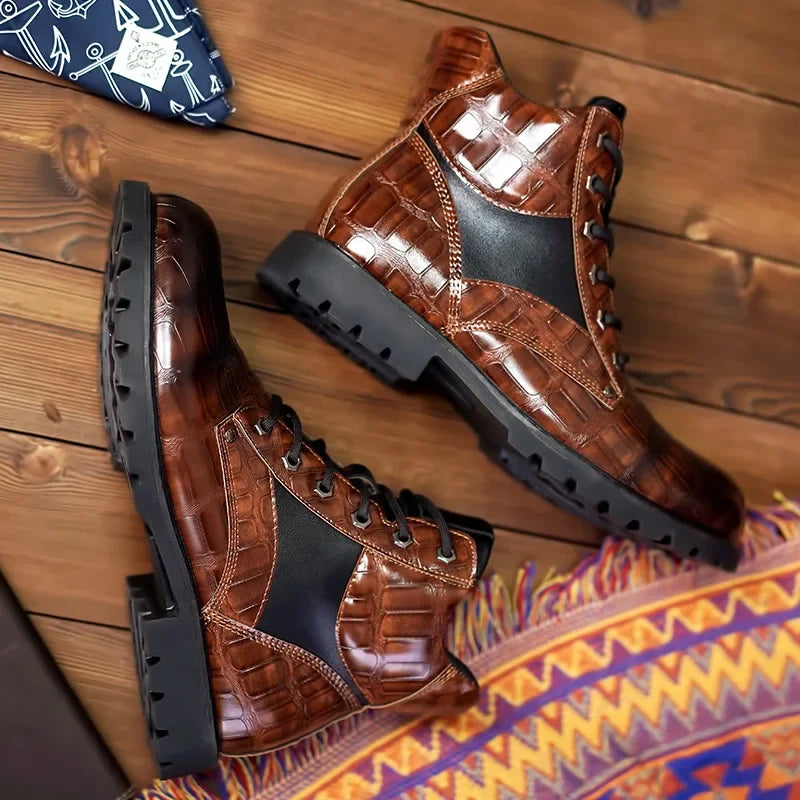 Stylish krokodilleder Stiefel für besondere Anlässe