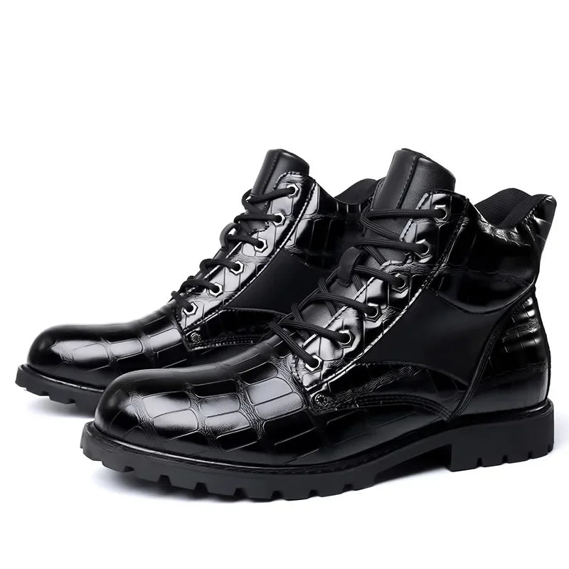 Stylish krokodilleder Stiefel für besondere Anlässe