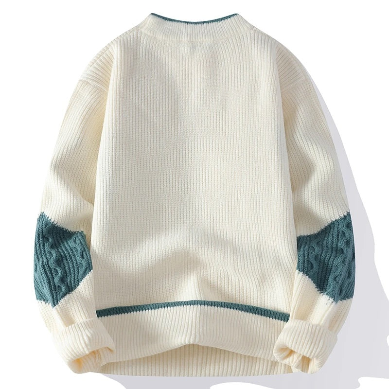 Lucas – Pull homme à motif patchwork